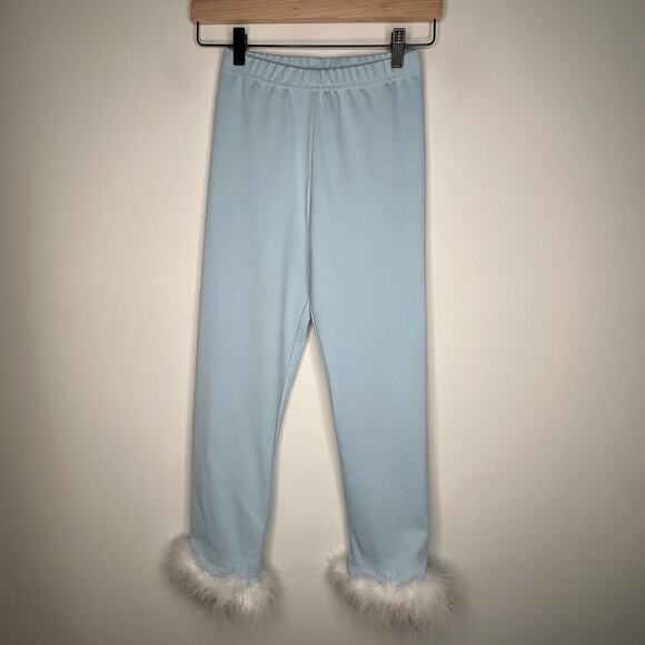 Sleeper Light Blue Feather Leggings Size Small - Picture 2 of 8